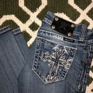 Miss me women’s “Cross” boot cut jeans